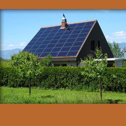 Solar panels and front garden